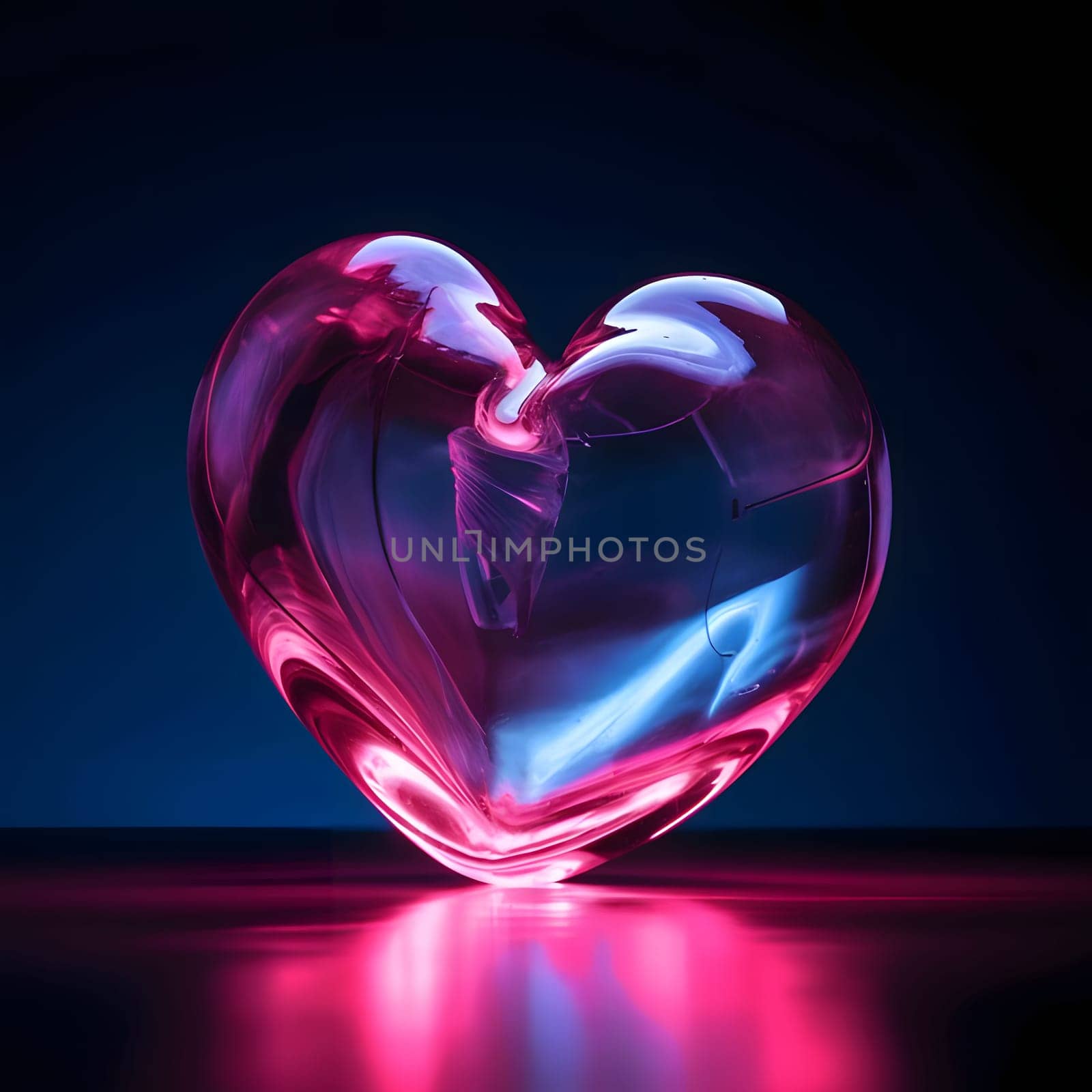 Heart shaped glass. Heart as a symbol of affection and love. The time of falling in love and love.