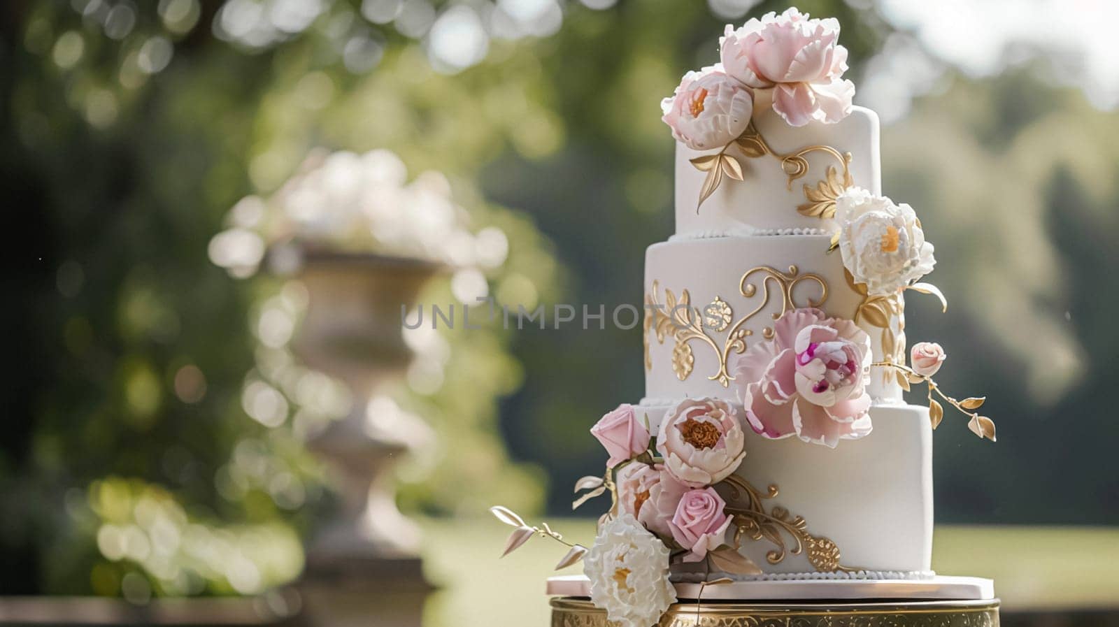 Wedding decoration with peonies, floral decor and event celebration, peony flowers and wedding ceremony in the garden, English country style