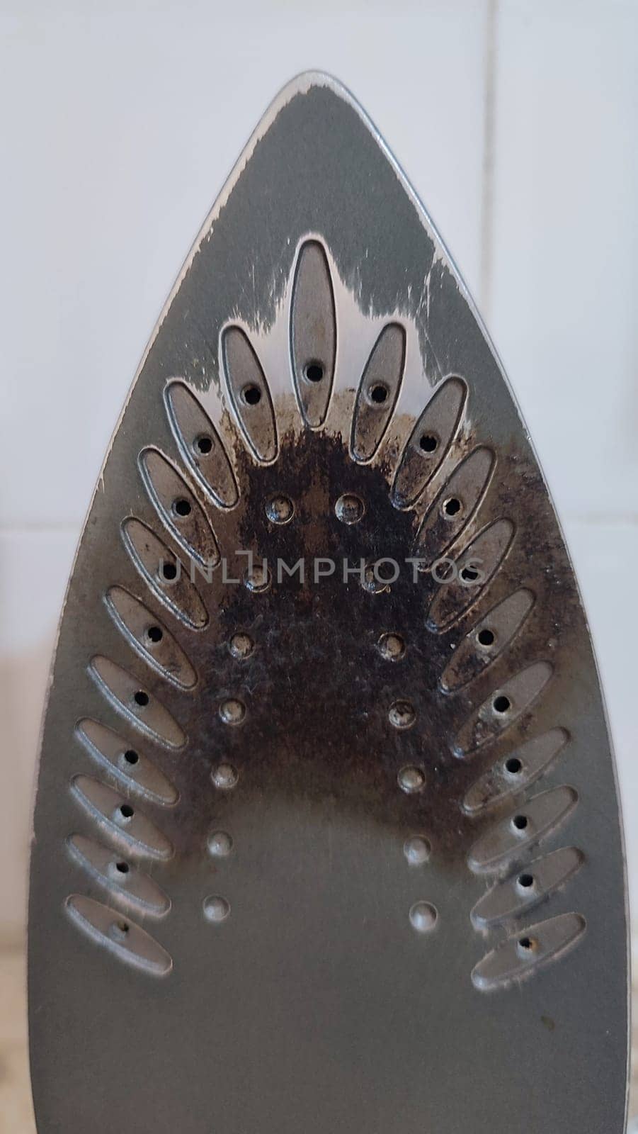 iron, metal sole burnt, object. High quality FullHD footage