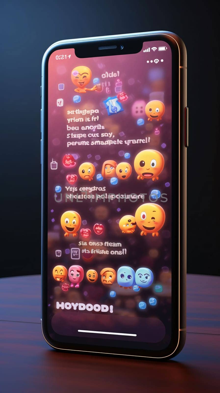 Smartphone screen: Messenger application on smartphone screen. Messenger is the largest social networking site in the world.