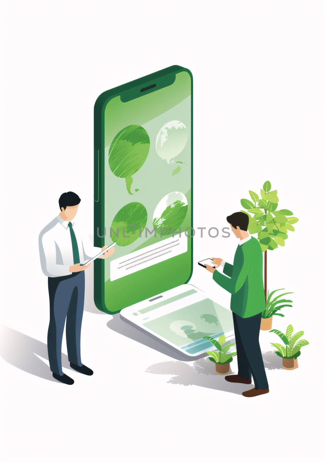 Smartphone screen: Isometric flat design vector illustration concept of online banking, money transfer, e-commerce, mobile banking, online business.