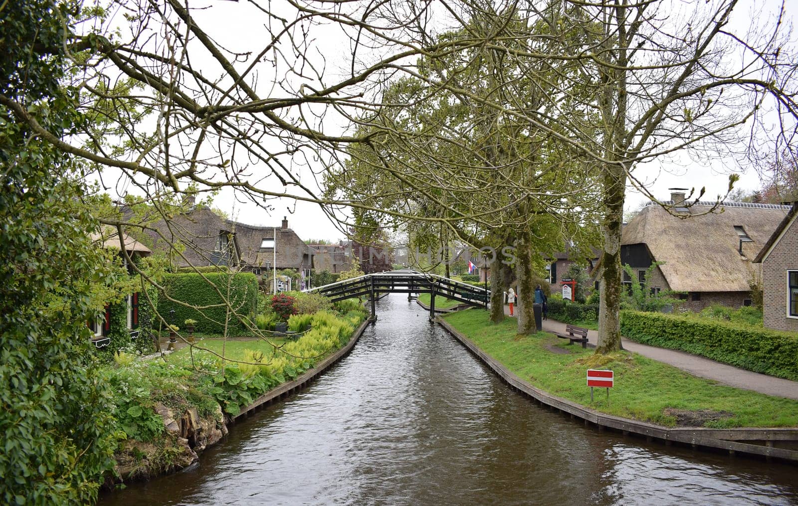 GIETHOORN, NETHERLANDS, April, 27, 2024, Beautiful village much loved by tourists. High quality photo