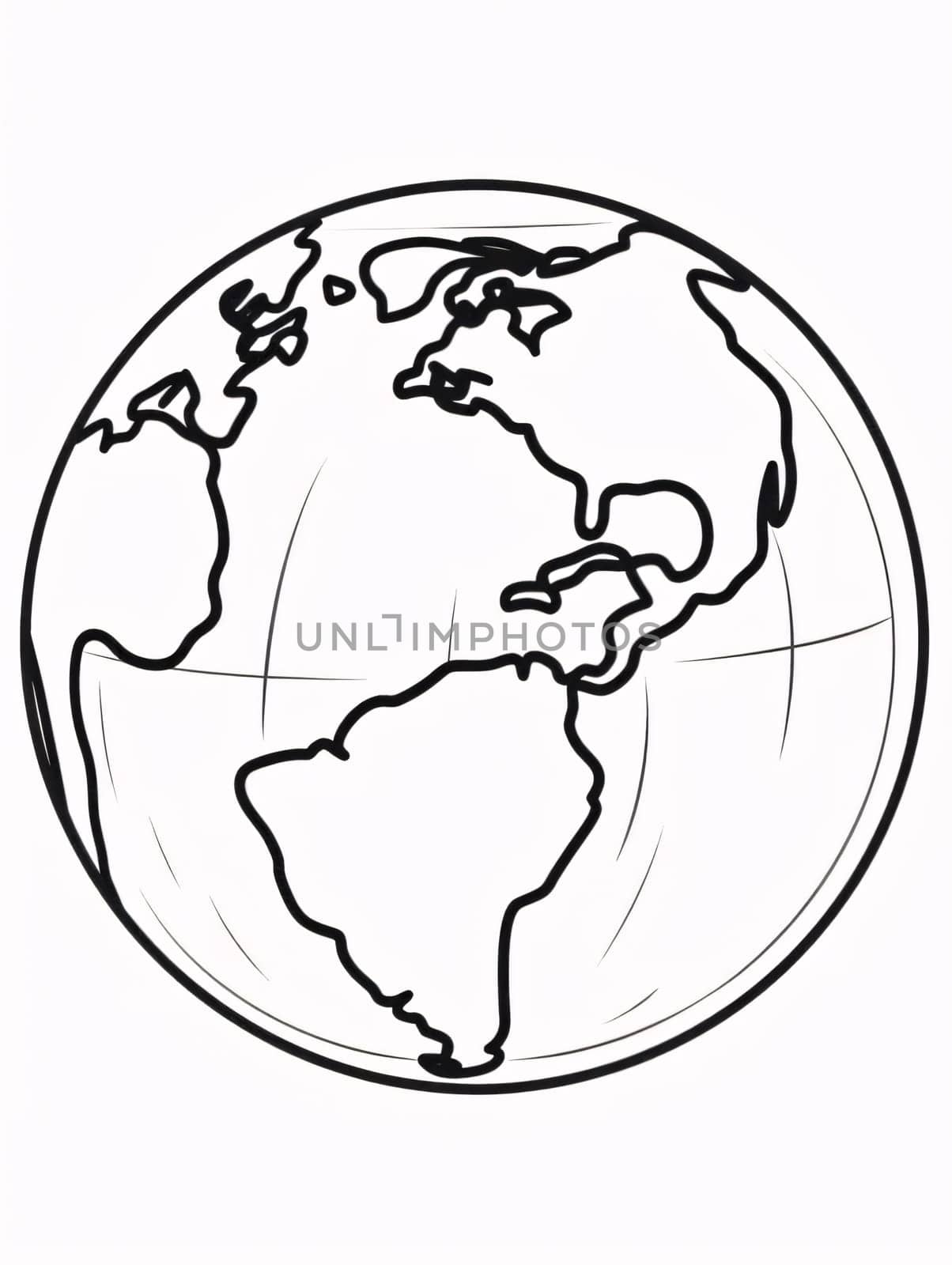 Illustration of a globe on a white background. Vector illustration. by ThemesS