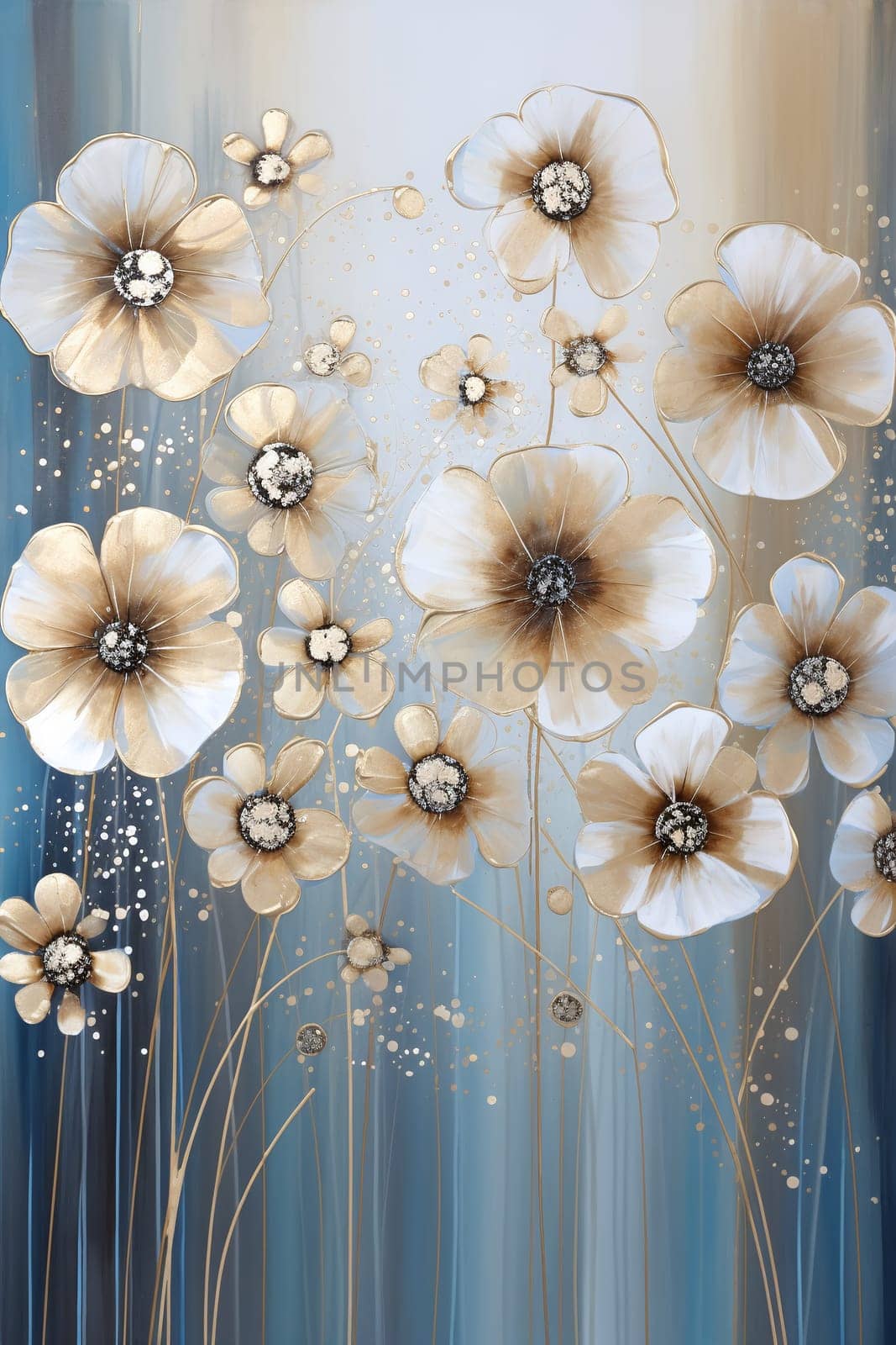Elegant Floral Artwork on Canvas by chrisroll