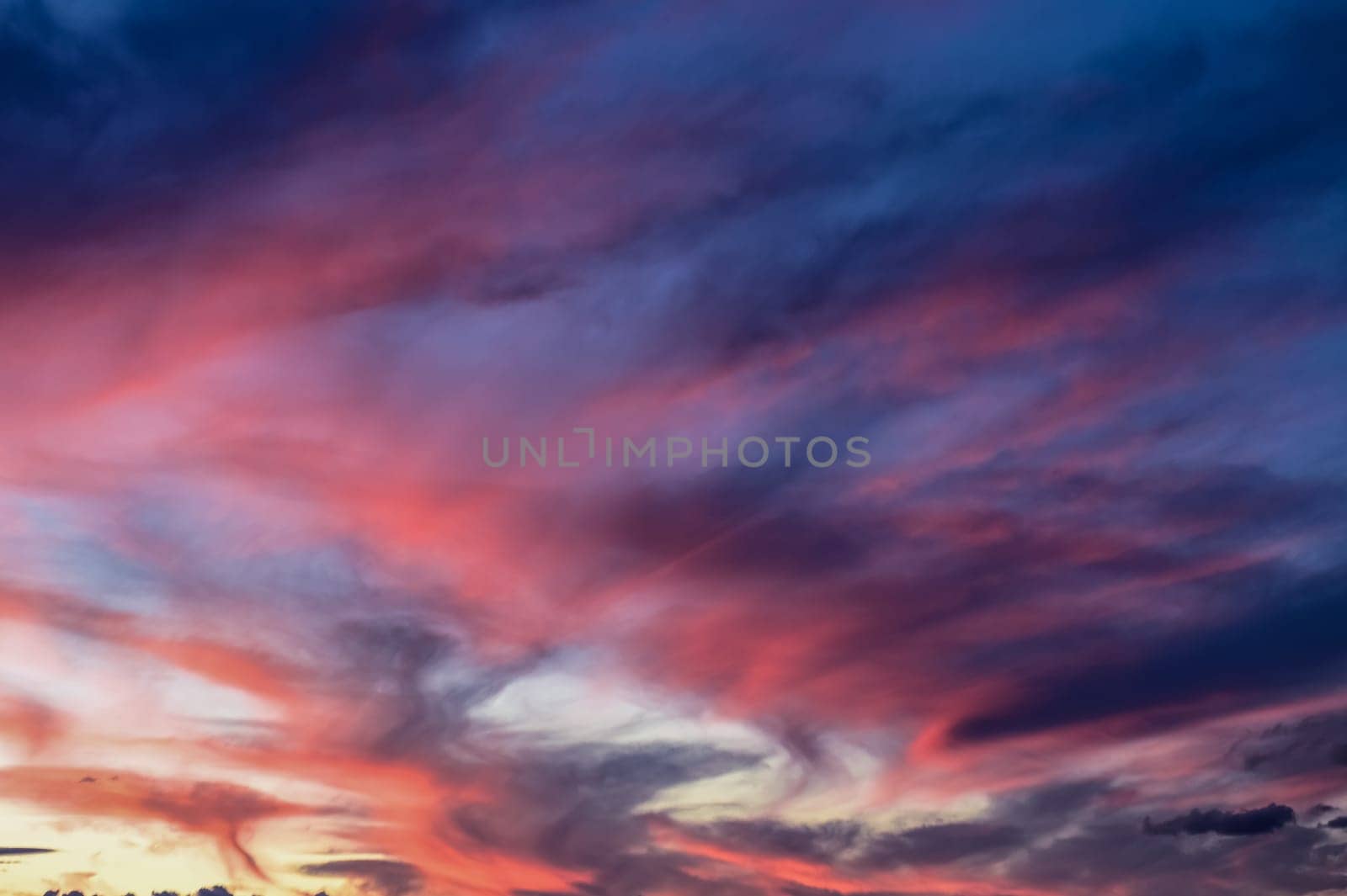 Beautiful winter sunset in Cyprus. Orange colors 2