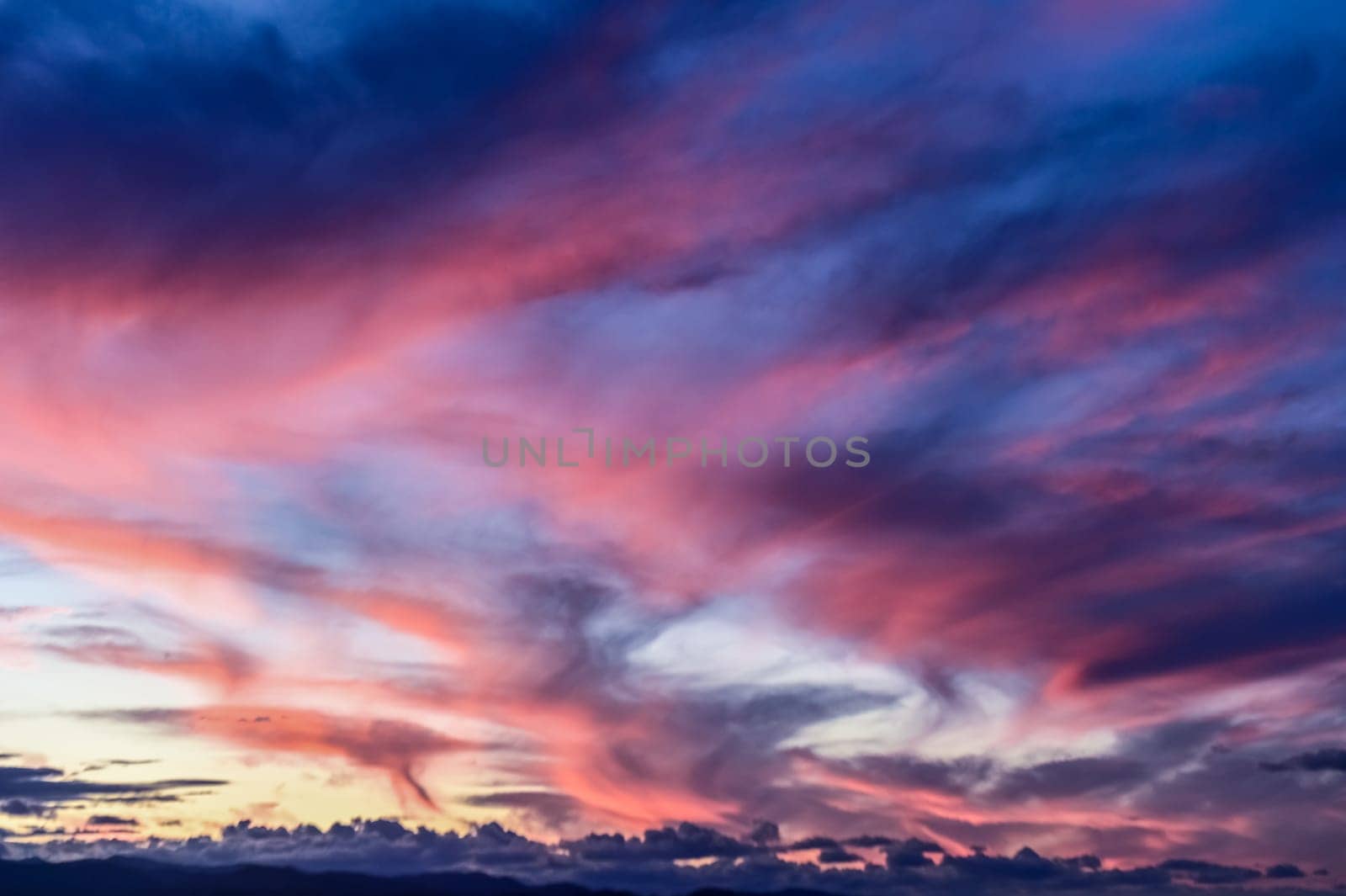 Beautiful winter sunset in Cyprus. Orange colors by Mixa74