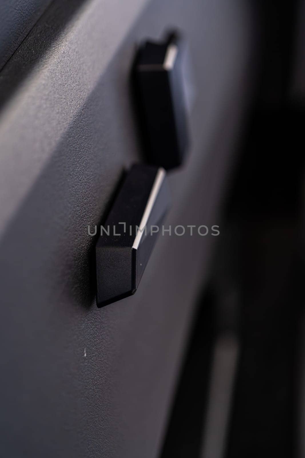 Close-up View of Seat Adjustment Buttons in Tesla Cybertruck by arinahabich