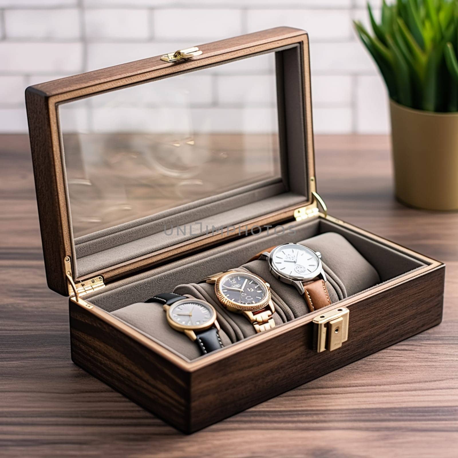 Luxury mens watch case box as a holiday gift for him, bespoke product design by Anneleven