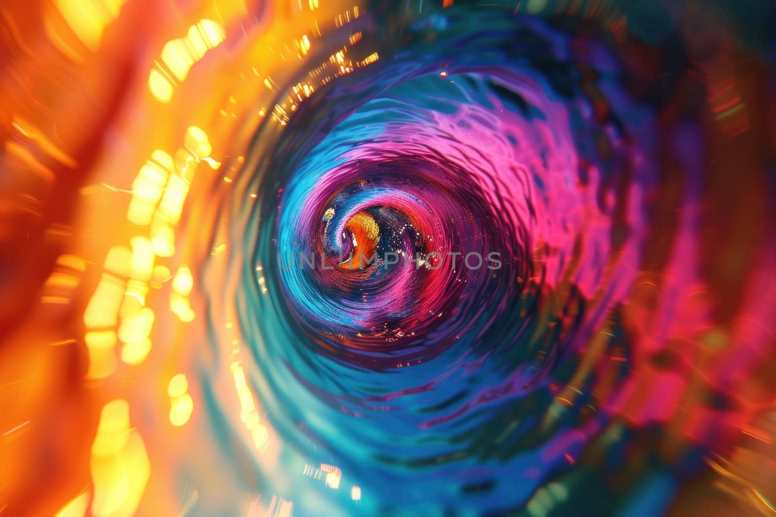 A colorful spiral with a rainbow of colors by golfmerrymaker
