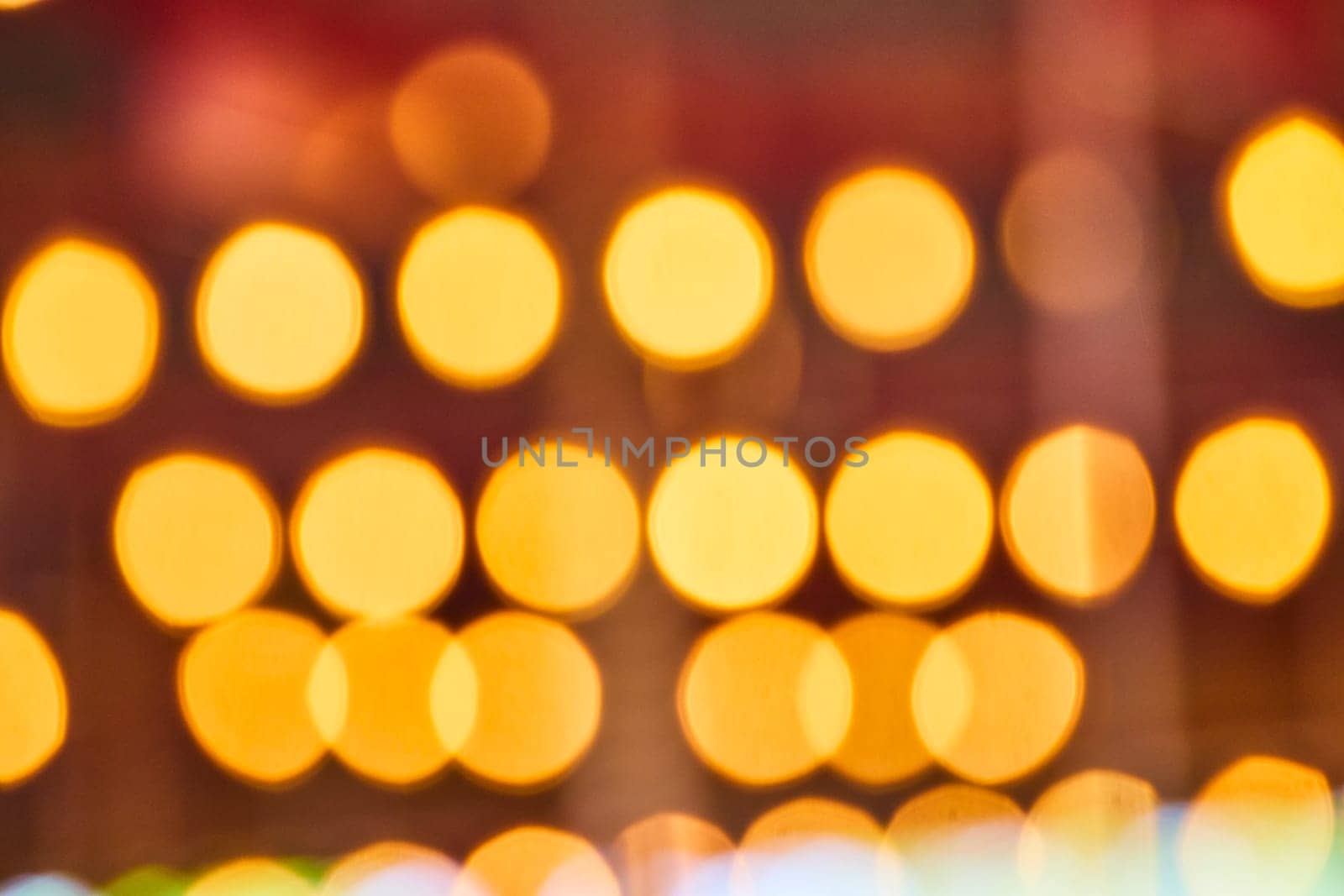 Golden Bokeh Lights at Night, Soft Ambient Background by njproductions