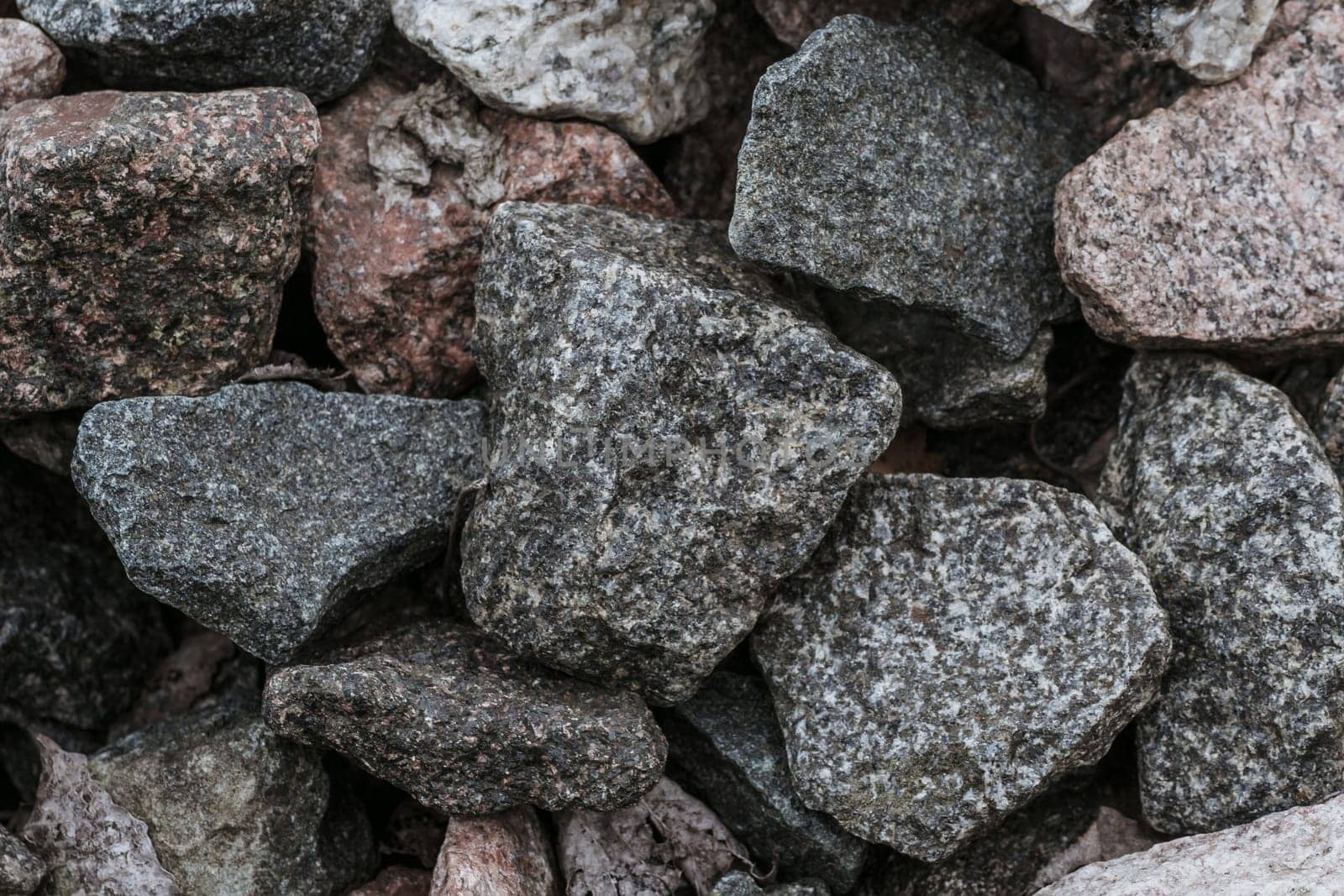 natural crushed stone texture close-up