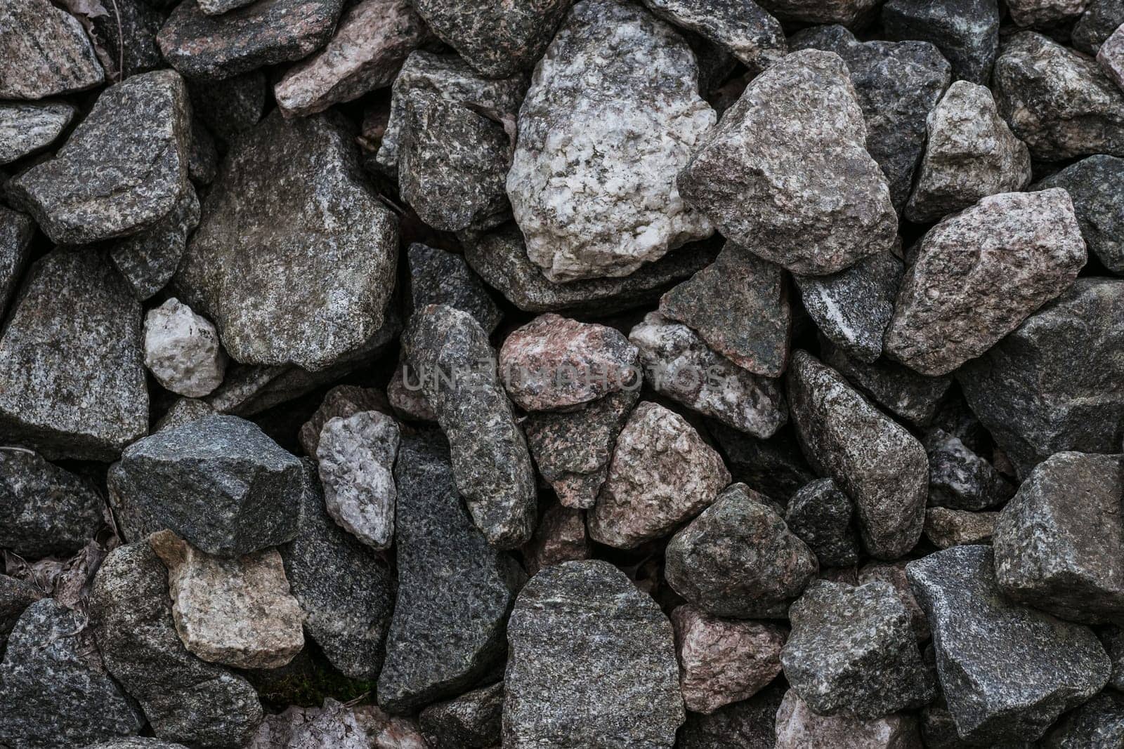 gravel on the road. Natural stone texture