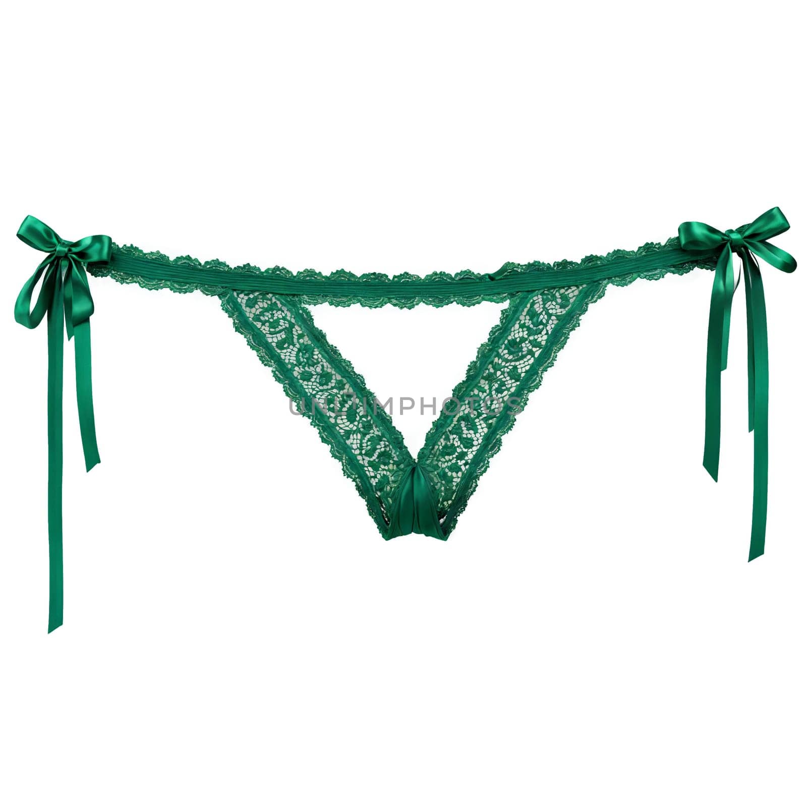Green Lace G String A pair of green lace G string with intricate lace detailing by panophotograph