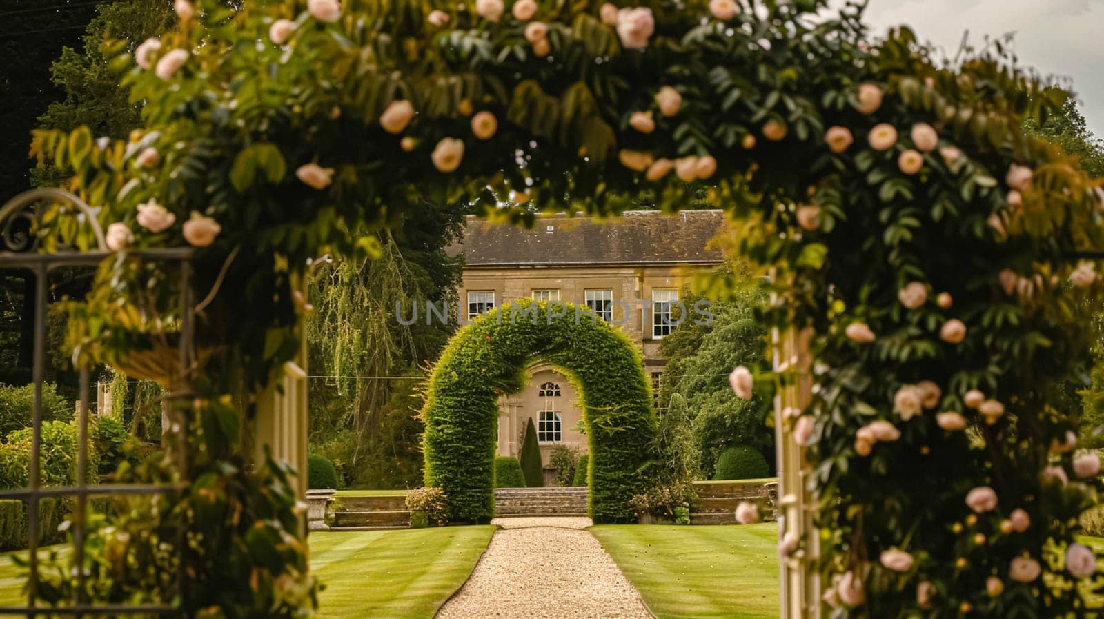 Wedding decoration with peonies, floral decor and event celebration, peony flowers and wedding ceremony in the garden, English country style