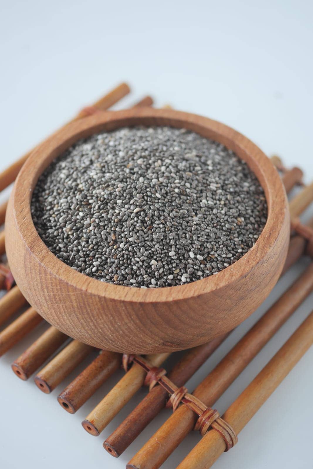 close up of chia seed in a container