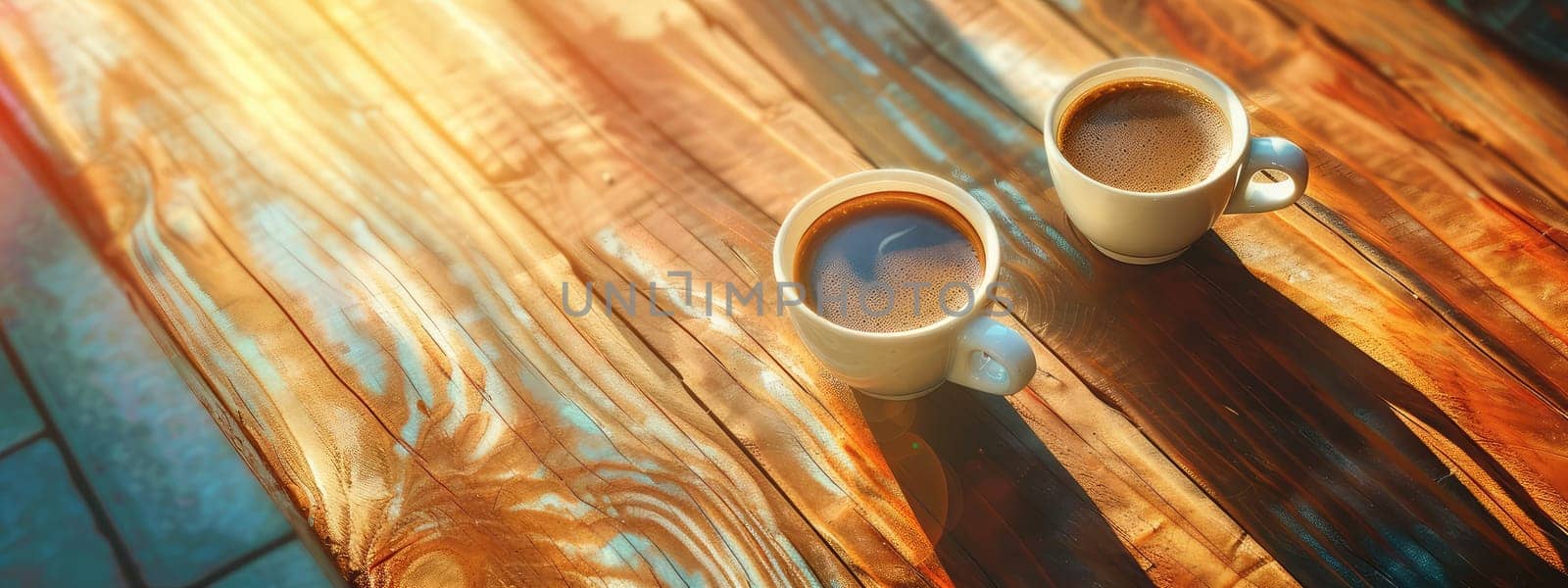 Cup of coffee in the garden. Selective focus. by yanadjana