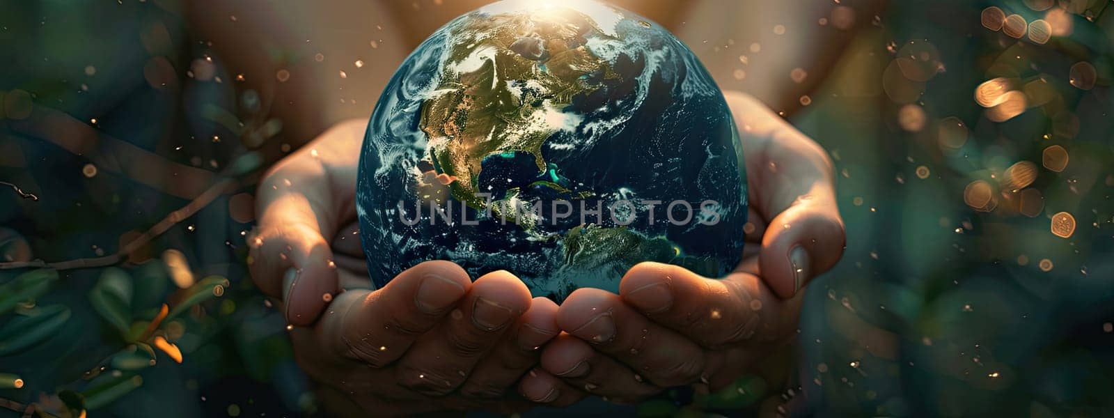 Planet earth in hands. Selective focus. Nature.