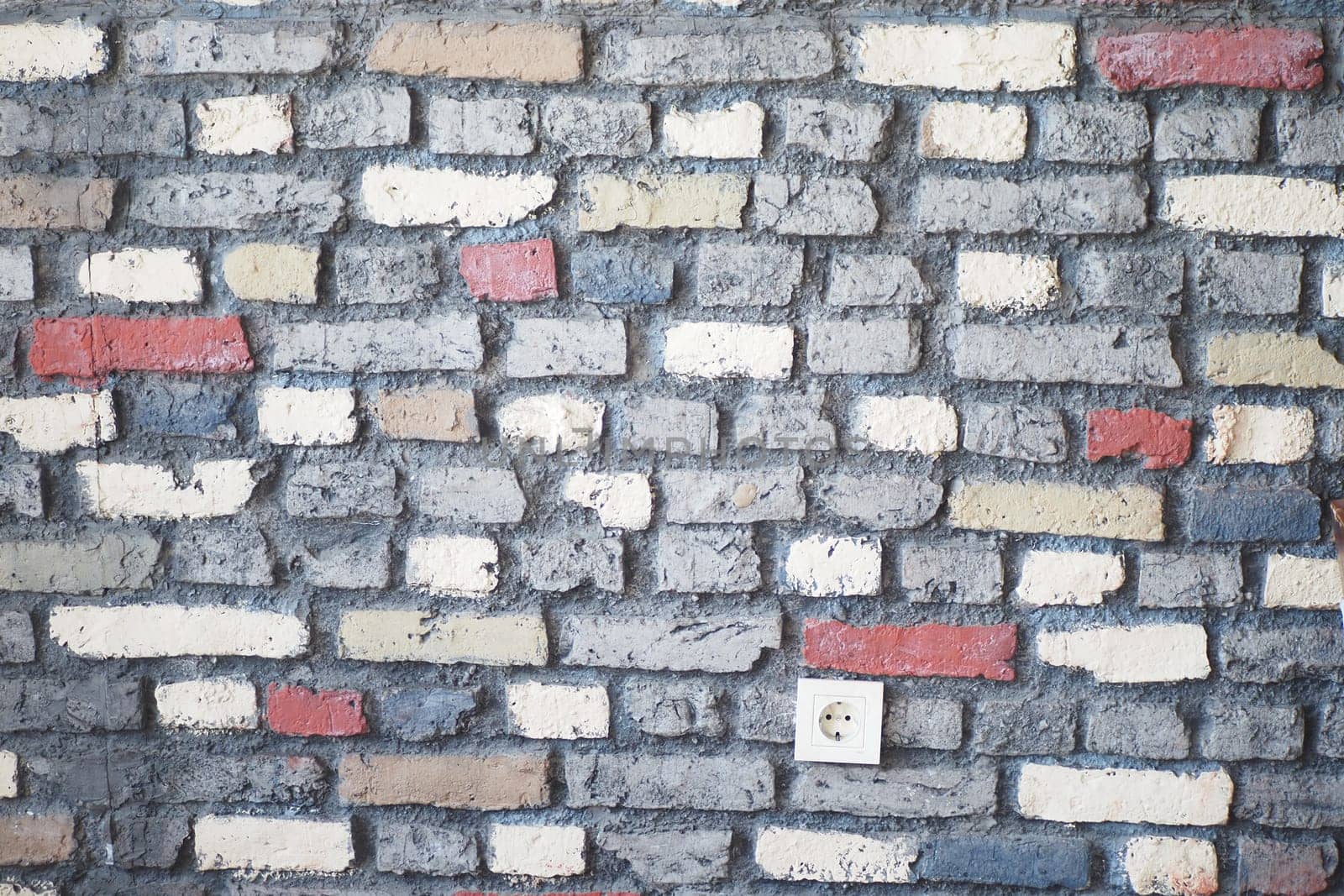 old gray red and white brick wall background by towfiq007