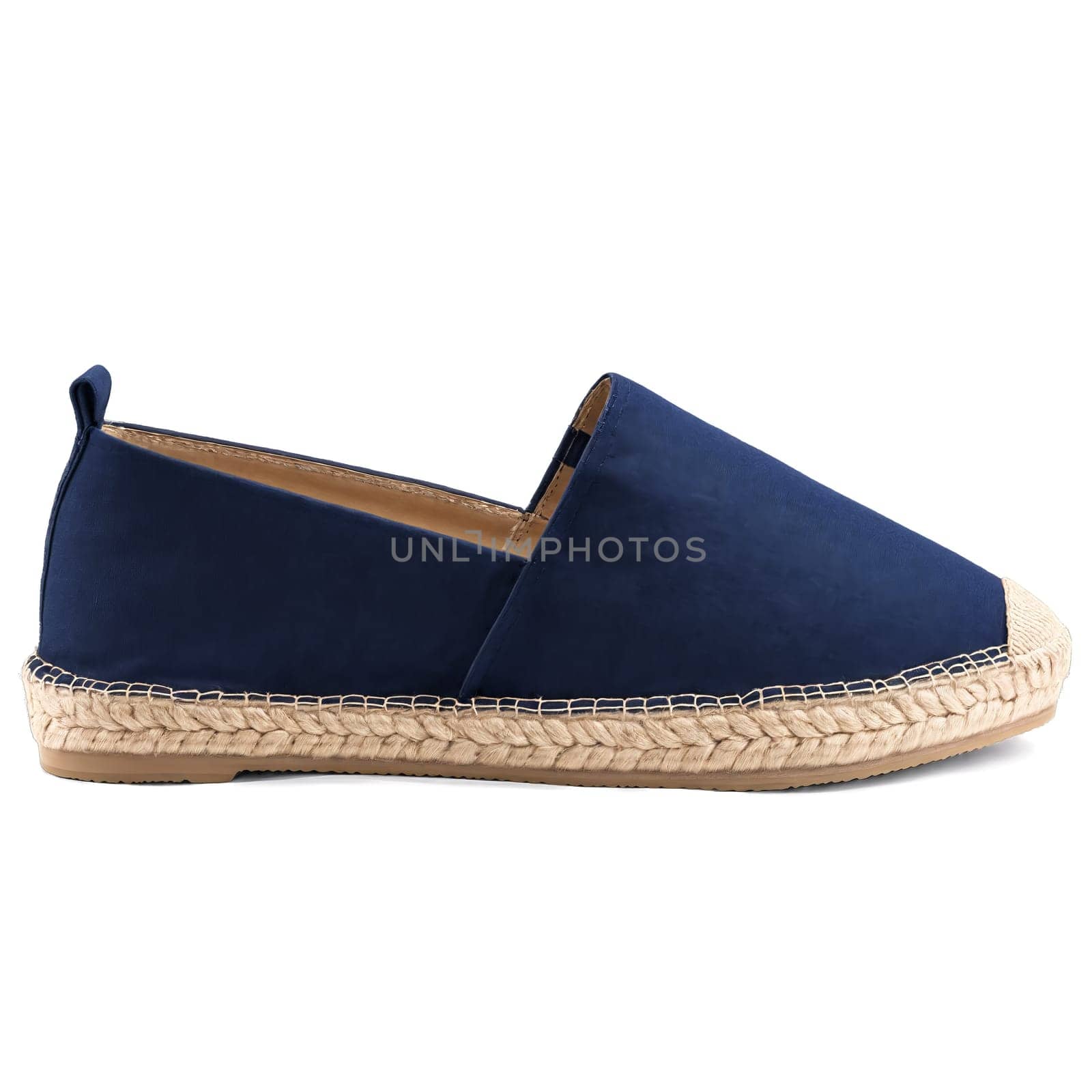 Casual navy blue espadrilles Relaxed navy blue canvas espadrilles with a 1 inch jute wrapped by panophotograph