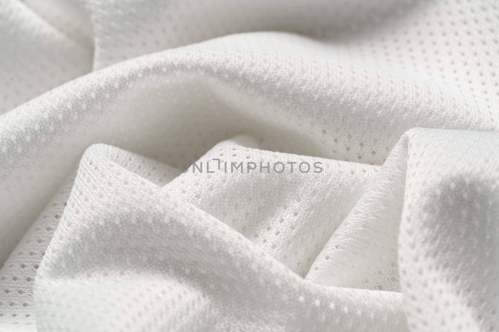 White jersey clothing fabric texture background close up by Fabrikasimf