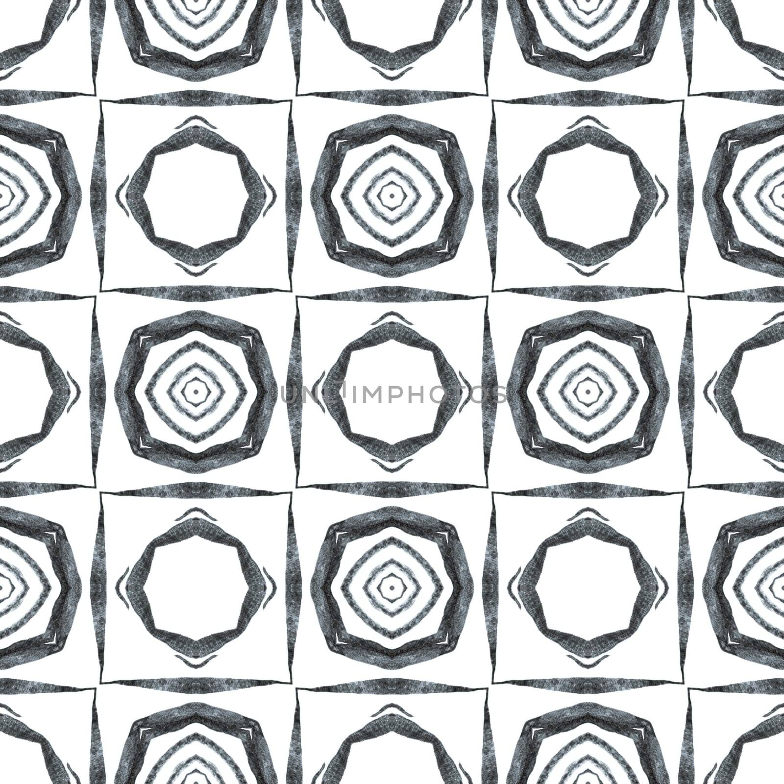 Tiled watercolor background. Black and white by beginagain