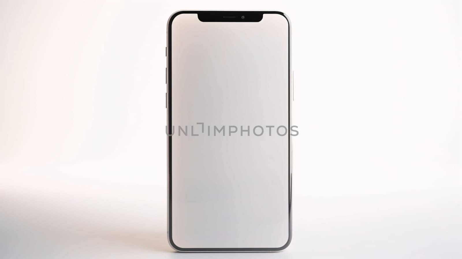 New Phone X smartphone with blank screen on white background by ThemesS