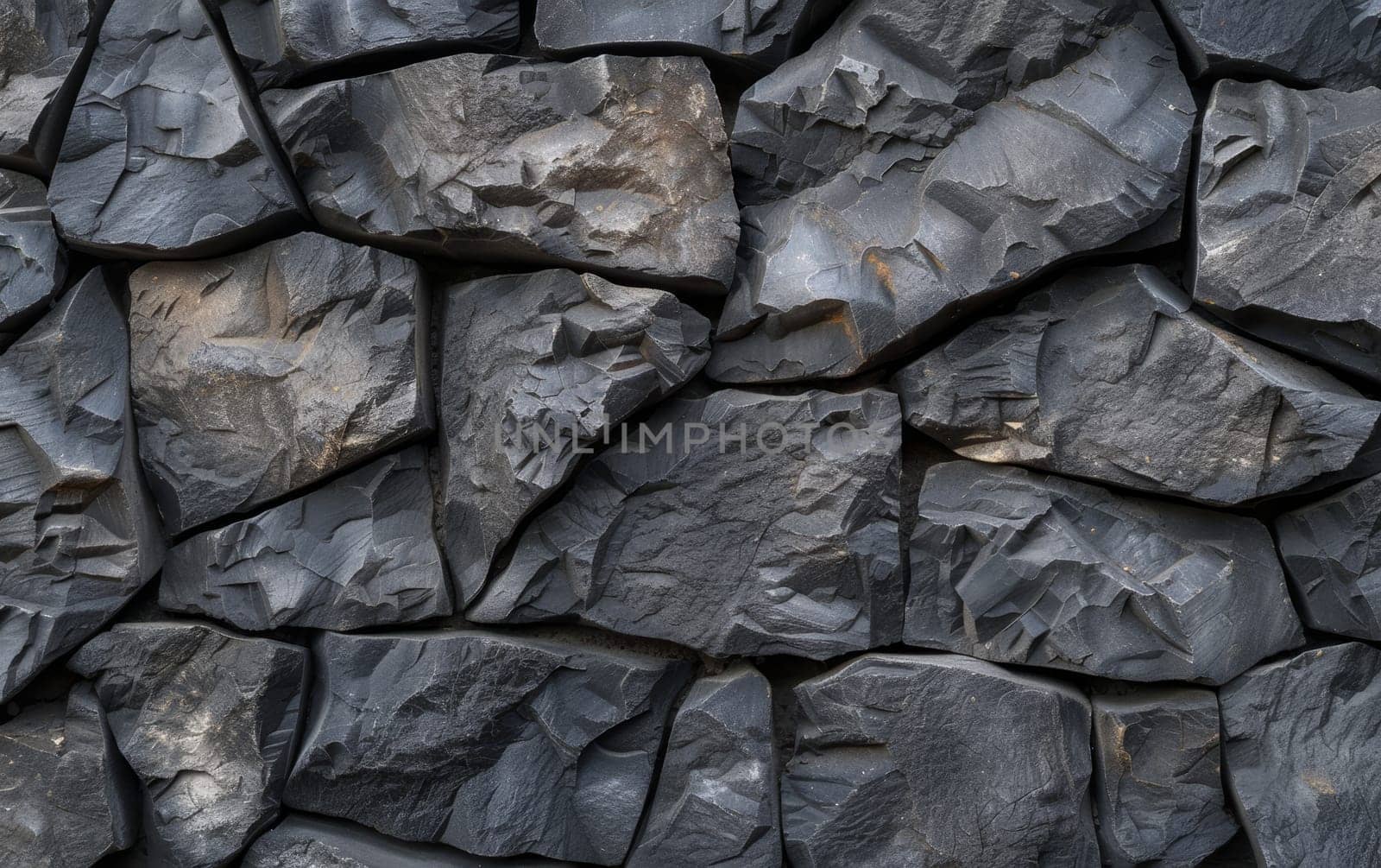 Close-up view of a pile of coal with a rough, irregular shape and texture. by sfinks