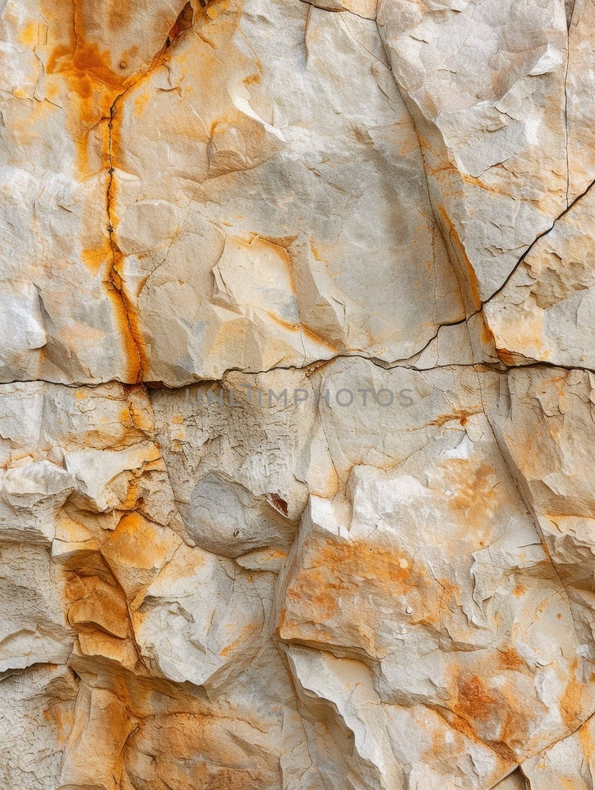 Close-up view of a multicolored rock surface showcasing natural textures and patterns