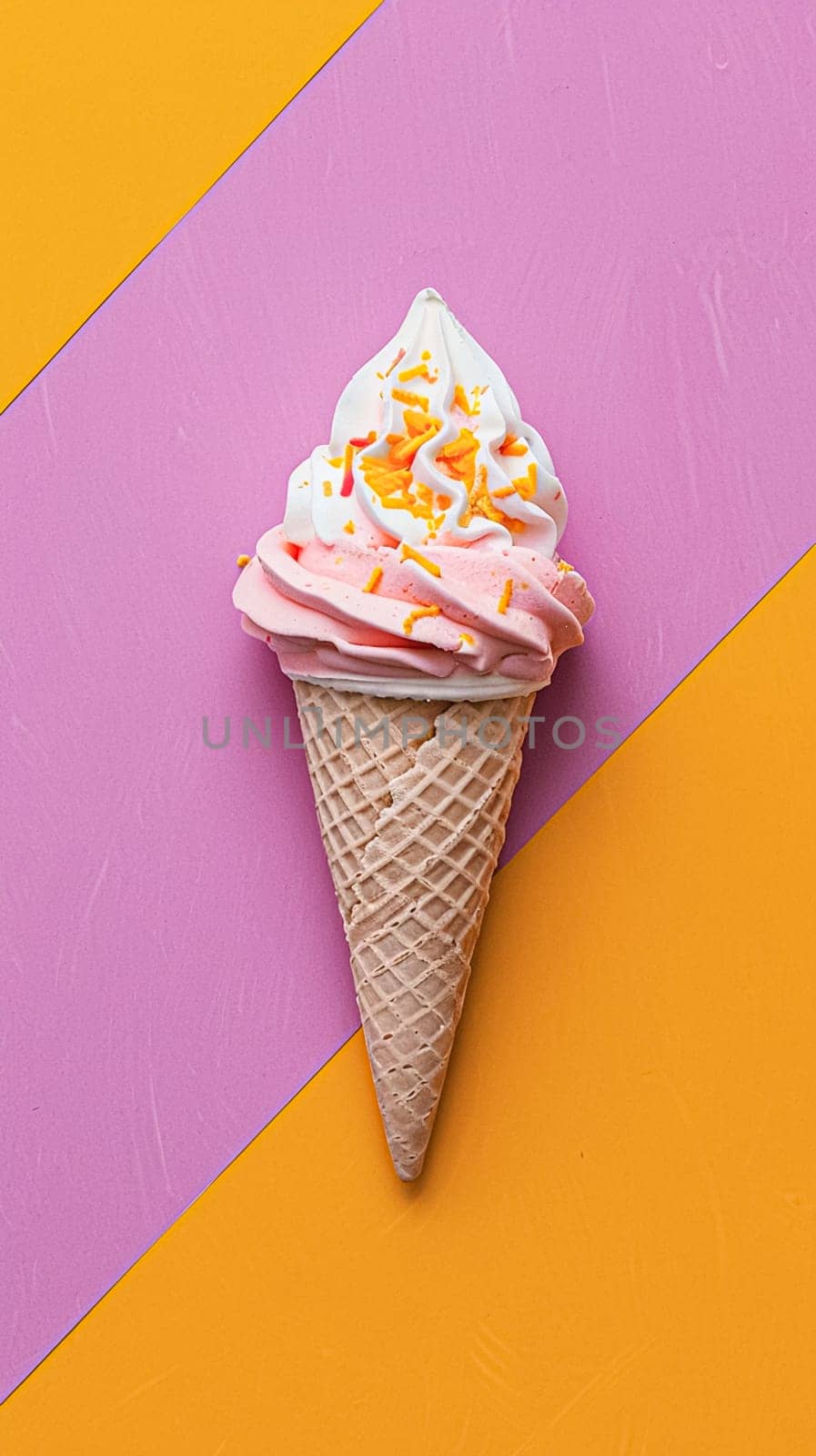 Ice cream colourful summer treat, sweet dessert in summertime, holiday food idea