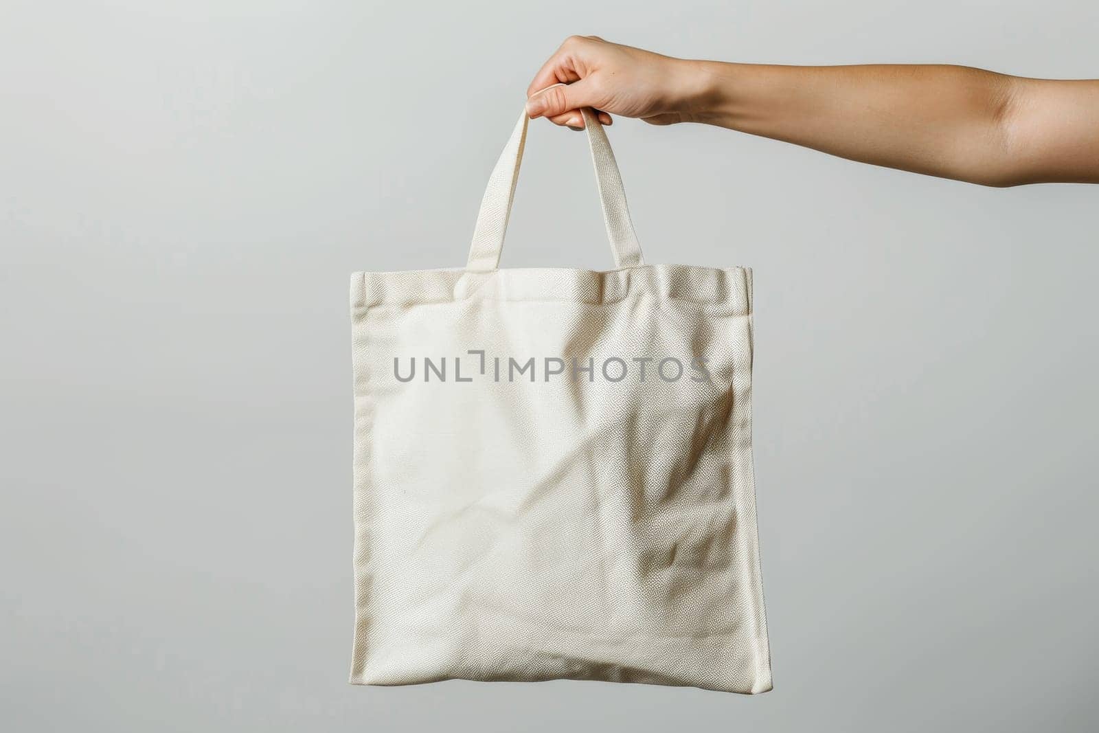 Mockup white Tote bag with copy space for advertising.