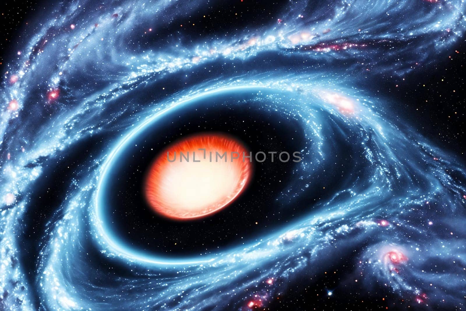 A mesmerizing illustration of a black hole in space by GoodOlga