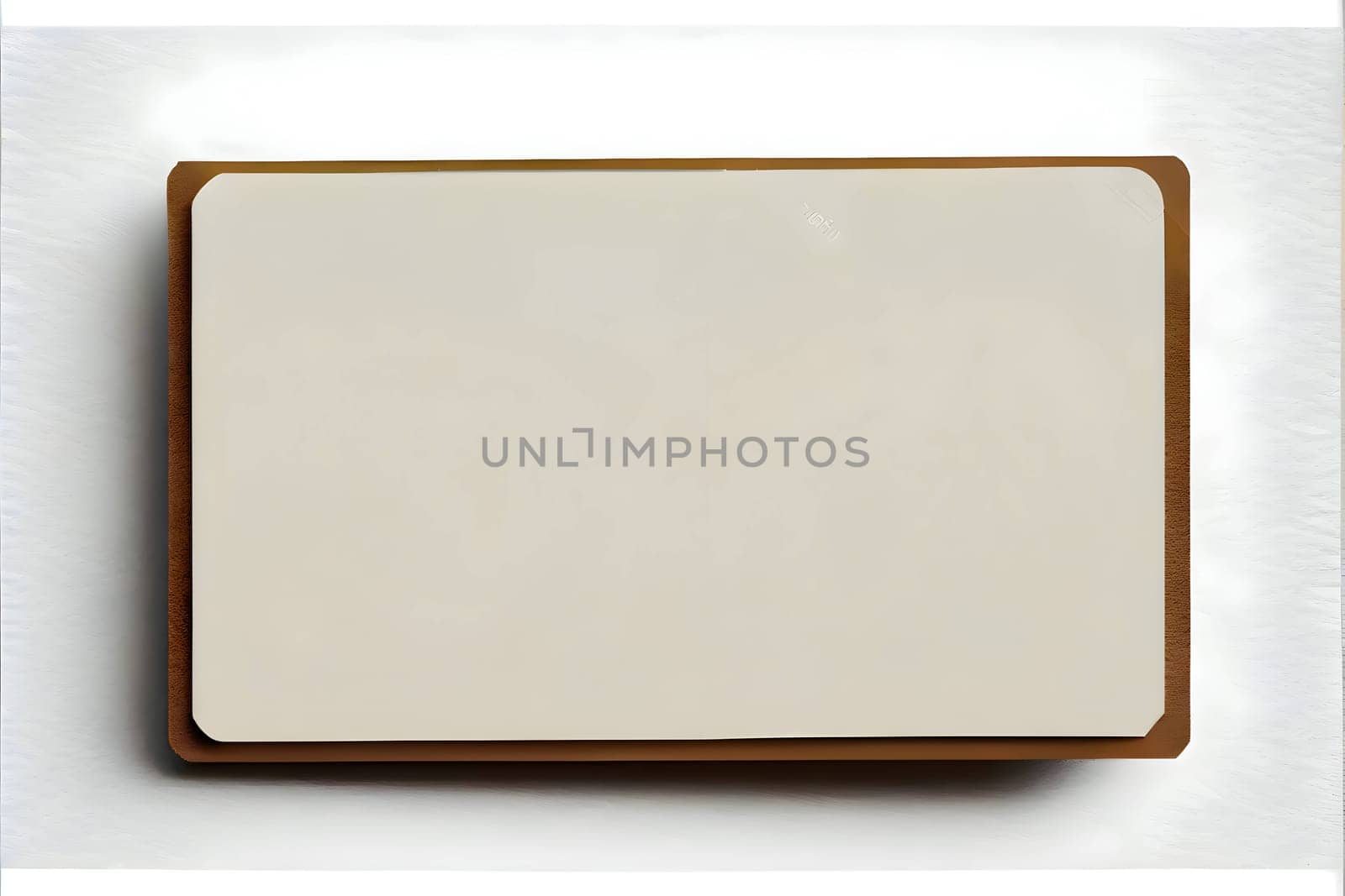 Blank white card on light background. by ThemesS