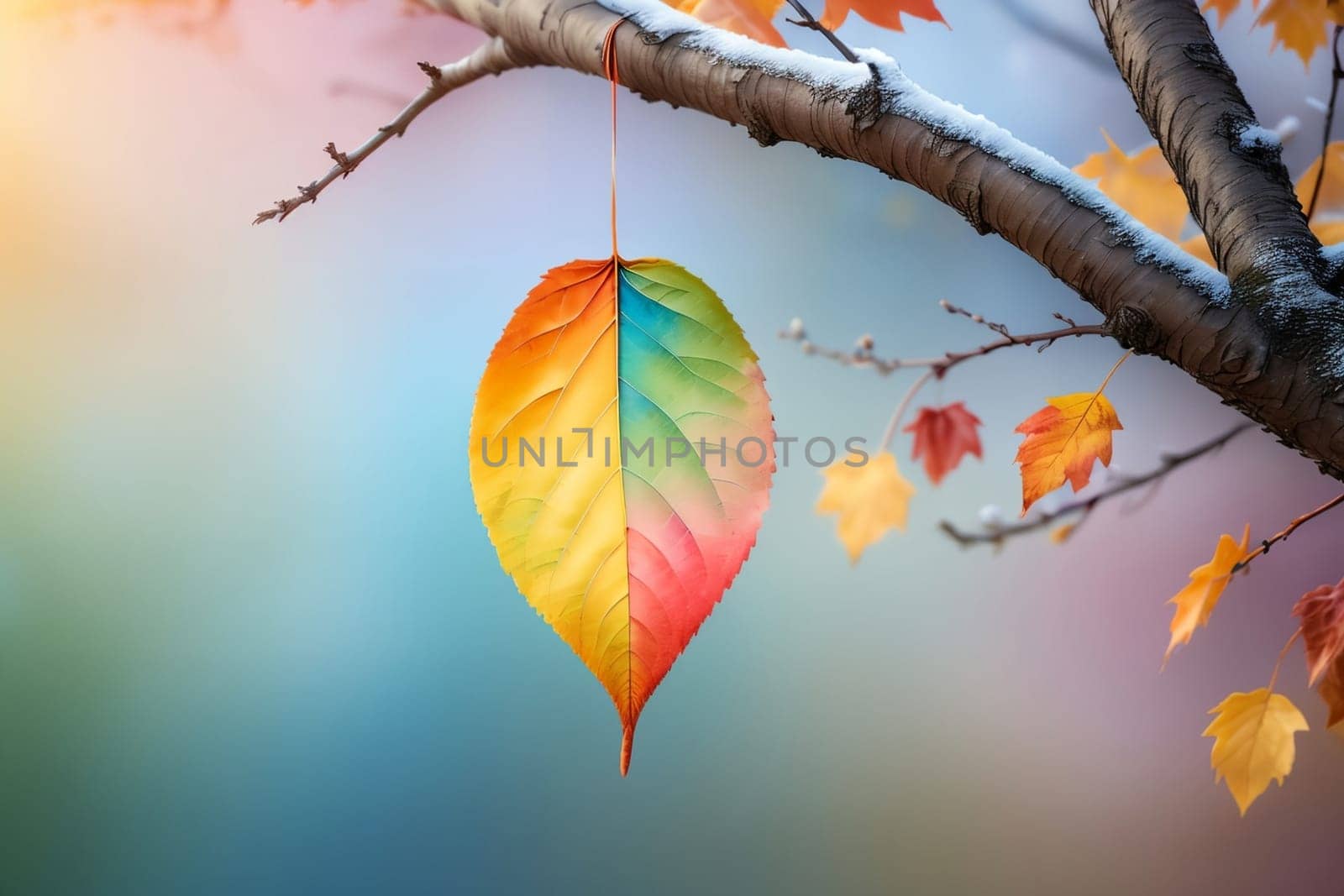colorful bright foliage in pastel colors by Rawlik