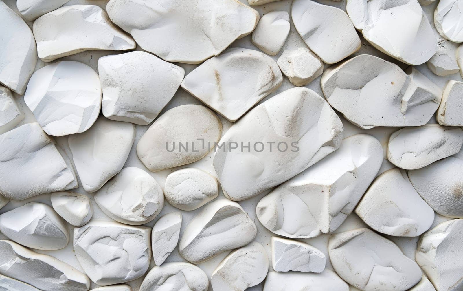 Monochromatic view of a white stone wall with distinct textures and a minimalist aesthetic. by sfinks