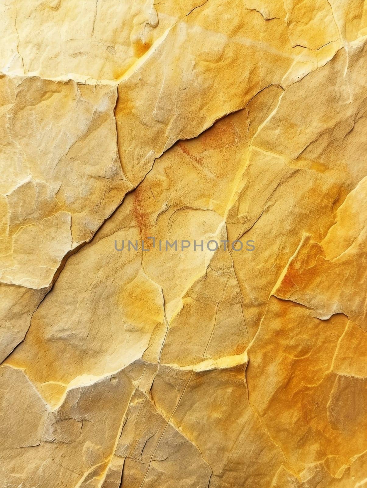 Sunlit textured pattern of yellow stones with shadow play, creating a vibrant and dynamic surface. by sfinks