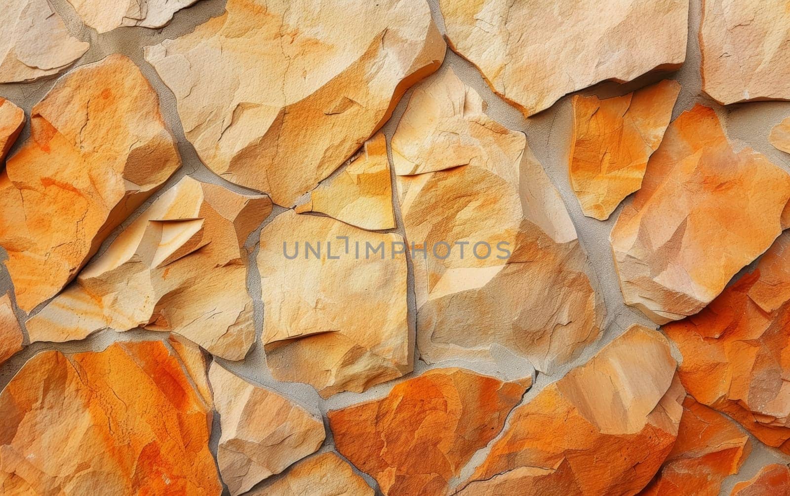 Warm-toned stone fragments tightly packed in natural design