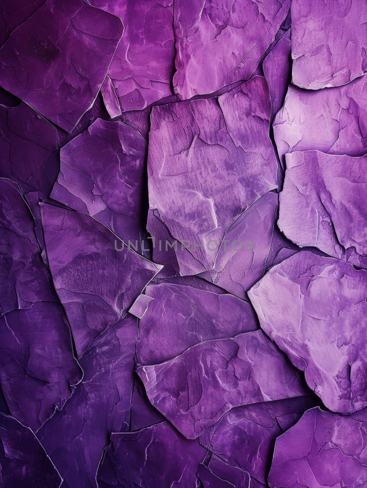 Close-up of purple painted rocks with a textured finish and subtle color variations. by sfinks