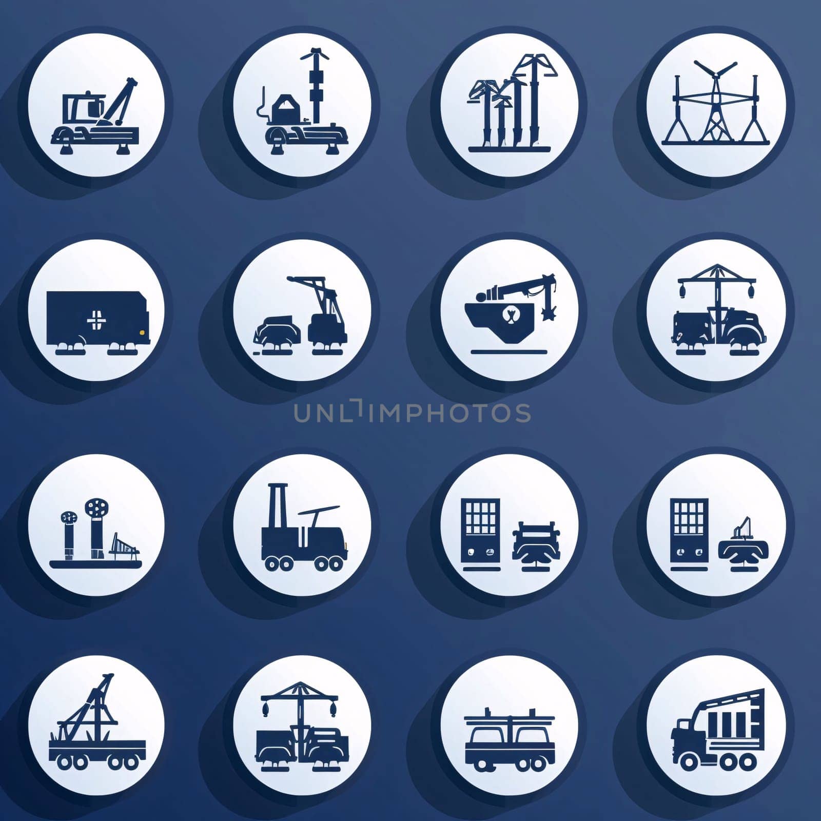 New icons collection: Industrial icons set for web sites and user interface. Vector illustration
