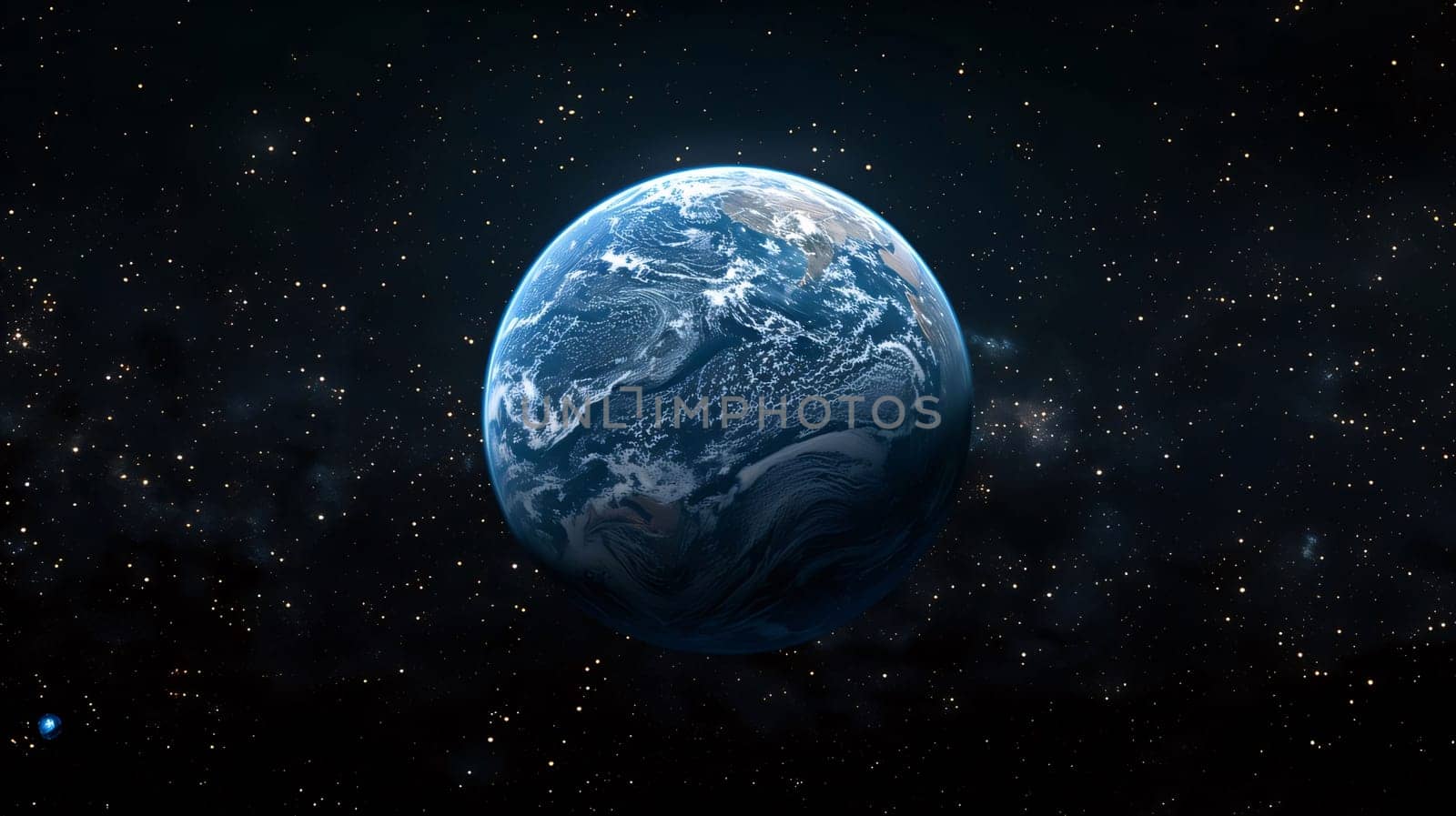 Earth planet in space. Elements of this image furnished by NASA. by ThemesS