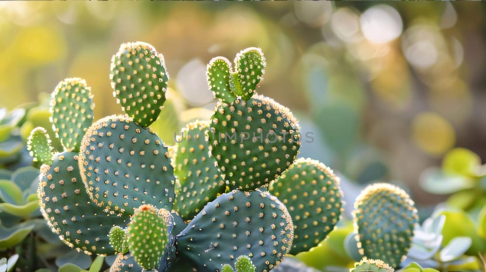 Close up of cactus in the garden with soft focus background. by ThemesS