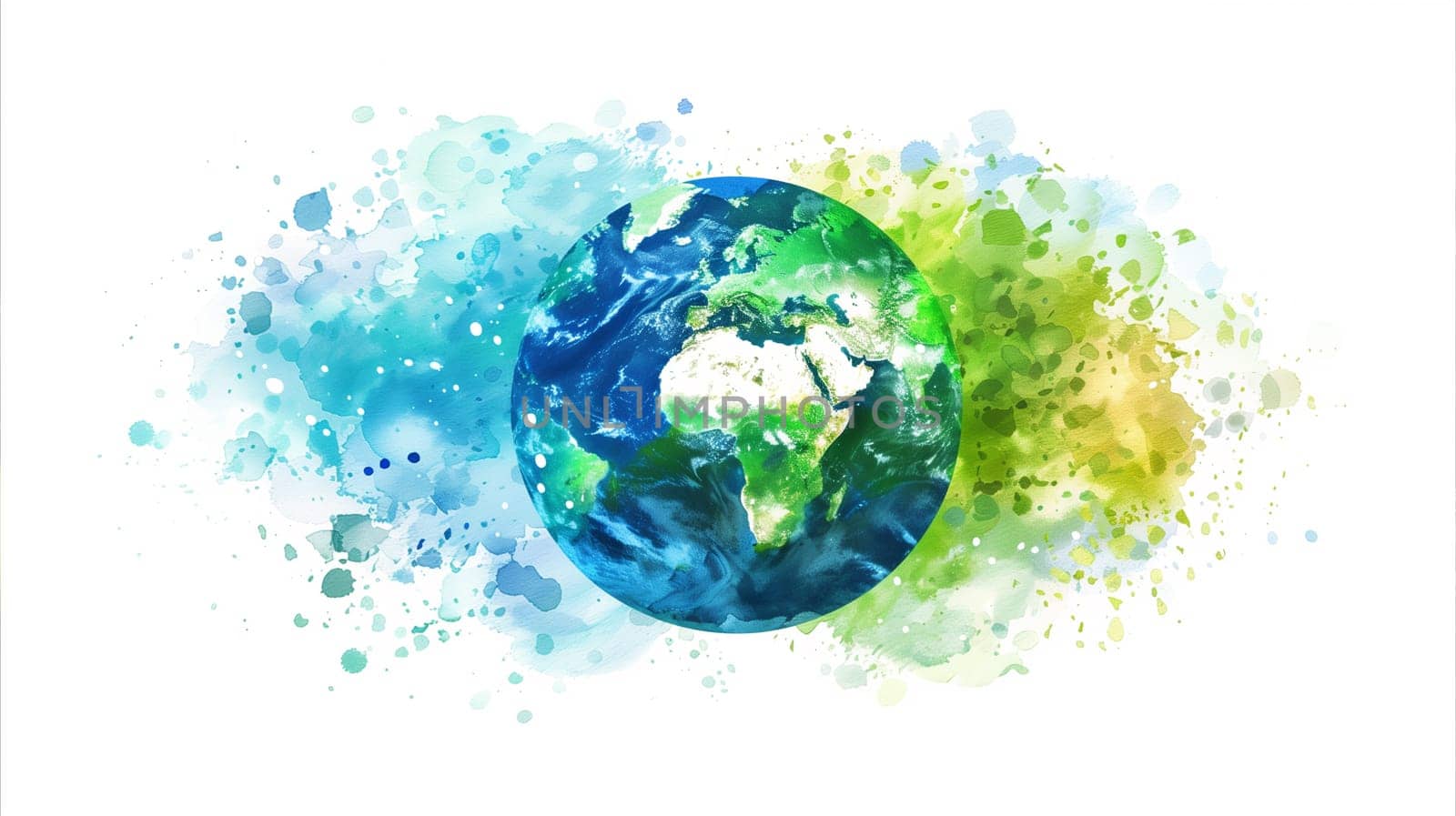 Vibrant Watercolor Painting of Earth by Sd28DimoN_1976