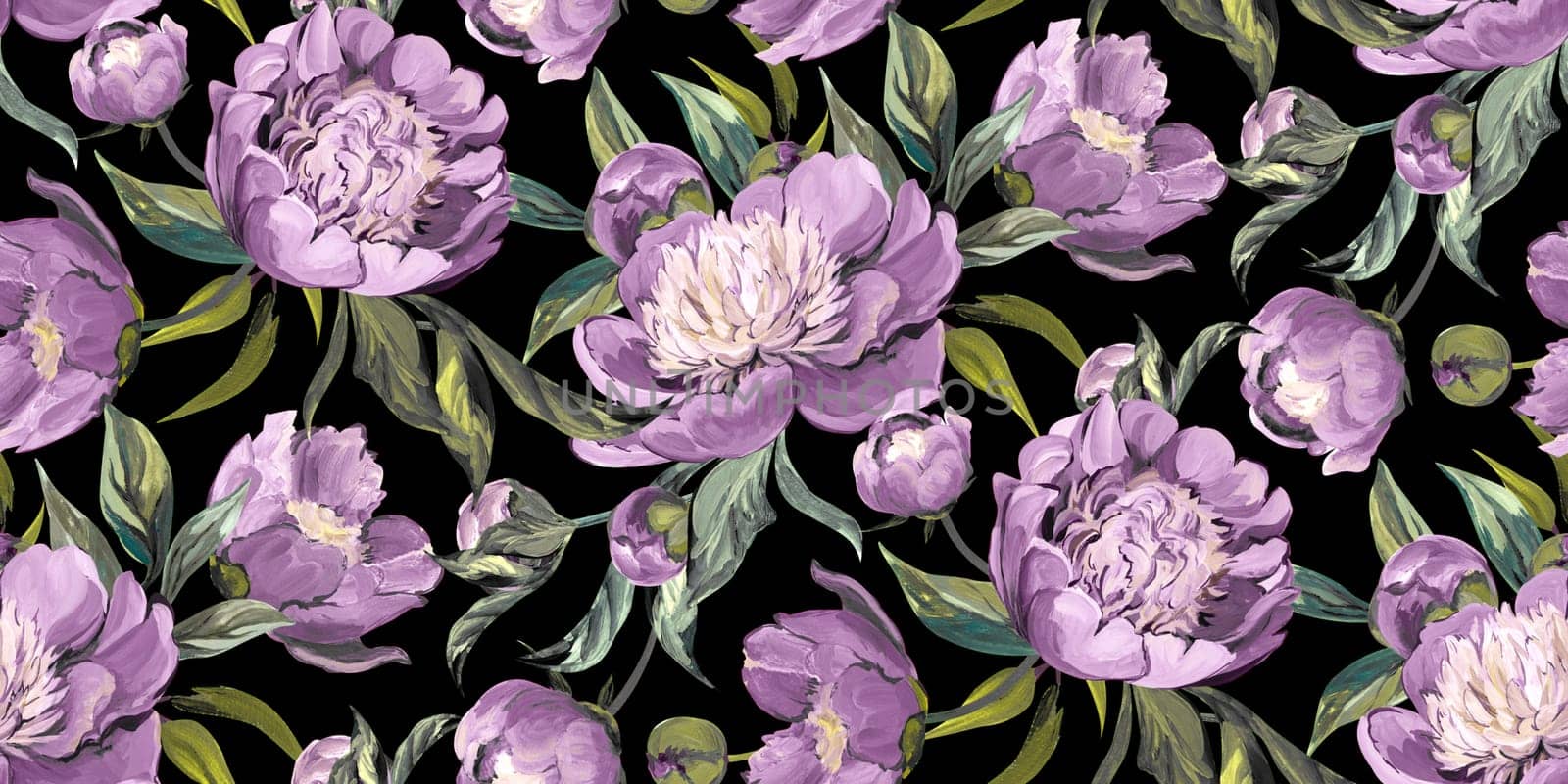 Spring seamless pattern with rose flowers and sakura blossoms for delicate home design