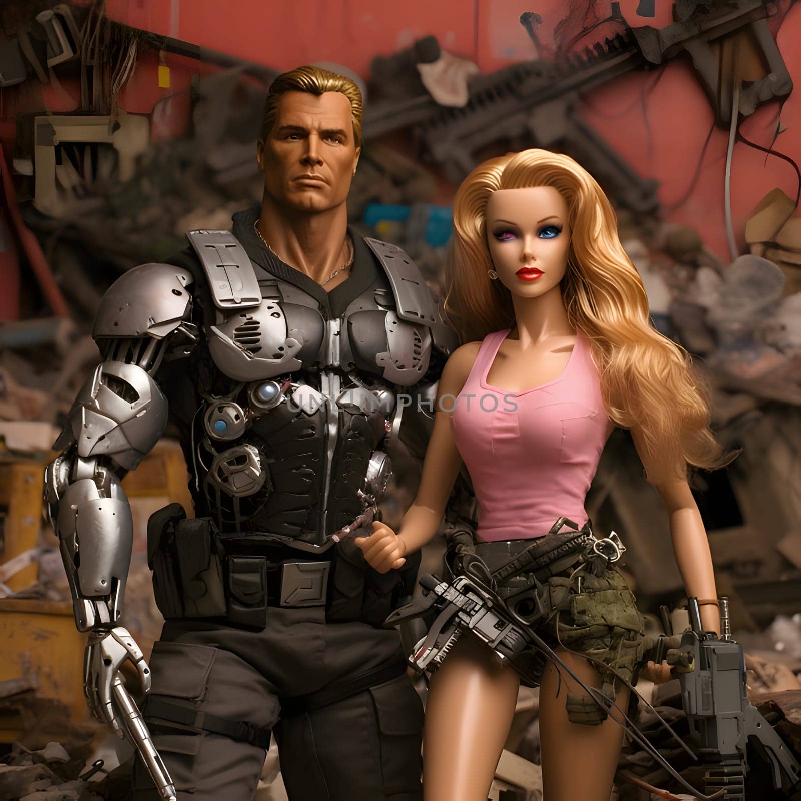 Barbie and Ken look sharp and dignified in their military uniforms, ready to serve with pride and honor.