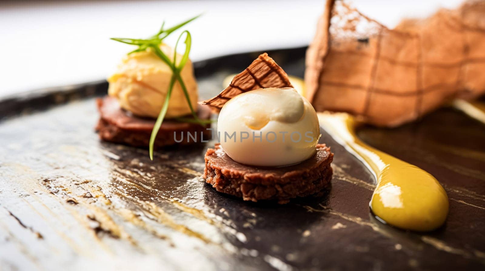 Food, hospitality and room service, starter appetisers as English countryside exquisite cuisine in hotel restaurant a la carte menu, culinary art and fine dining by Anneleven