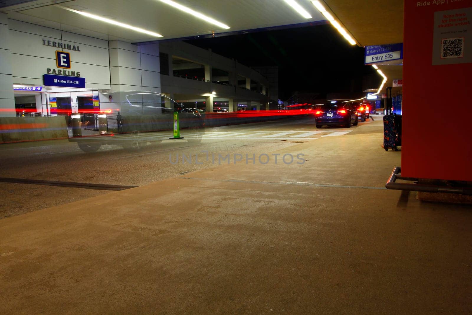 View of Arrivals and Departure Lane, Dallas-Fort Worth International Airport, Texas