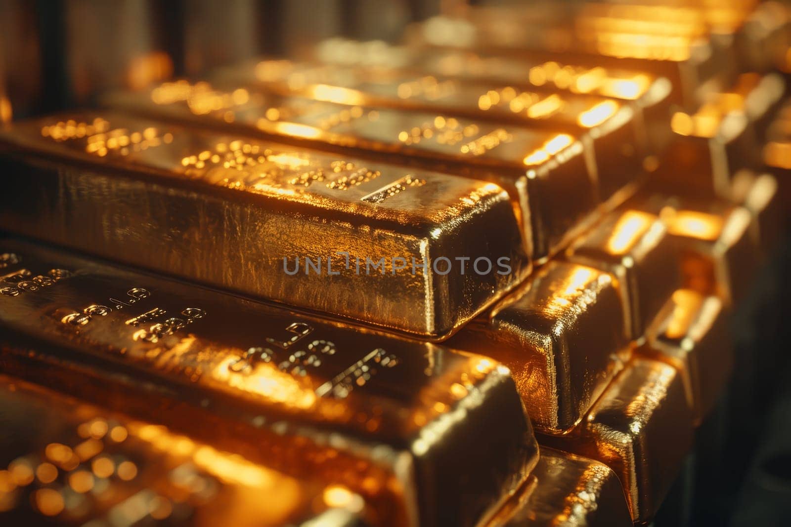 A stack of gold bars rests in the security room. by Manastrong