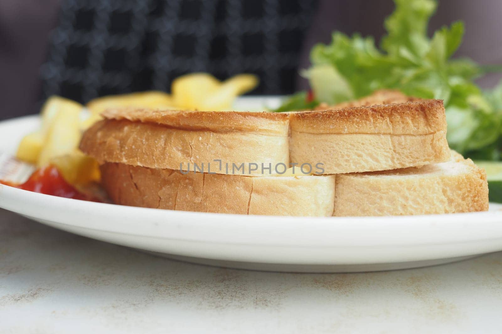 sandwich or toast with toasted bread slices