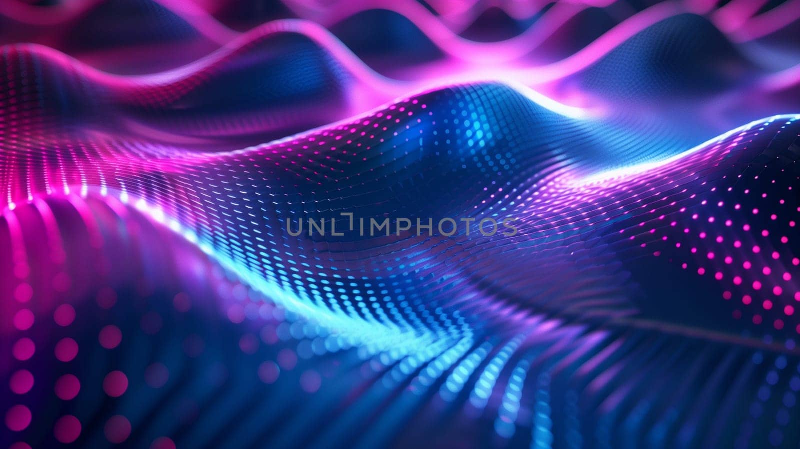 Beautiful 3d background with colorful waves and particles. High quality illustration
