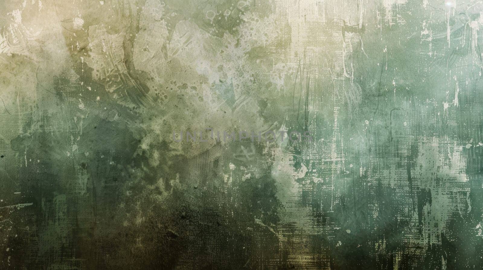 A wall with a green and brown background with a lot of texture. The wall appears to be old and worn, with a lot of dirt and grime. The texture of the wall is rough and uneven, giving it a sense of age