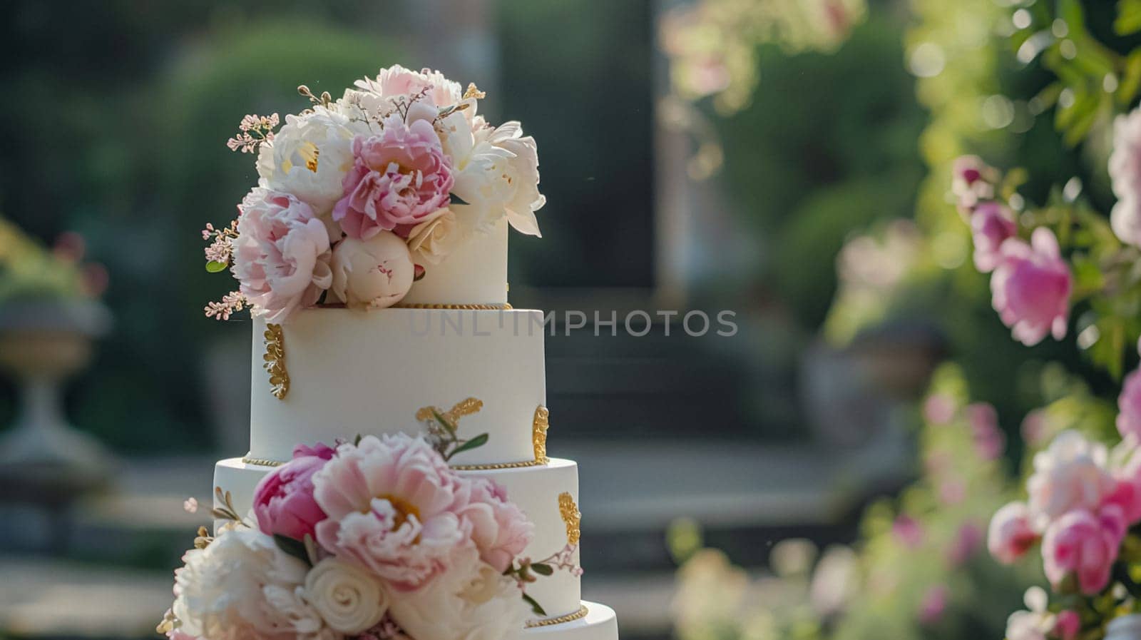 Wedding decoration with peonies, floral decor and event celebration, peony flowers and wedding ceremony in the garden, English country style by Anneleven